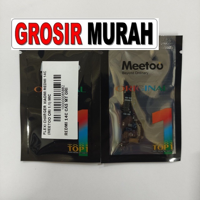 Jual Flexi Charger Xiaomi Redmi 14C Meetoo Ori Fleksibel Flexible Fleksi Flexibel Flex Con Tc Connector Pcb Konektor cas papan charging