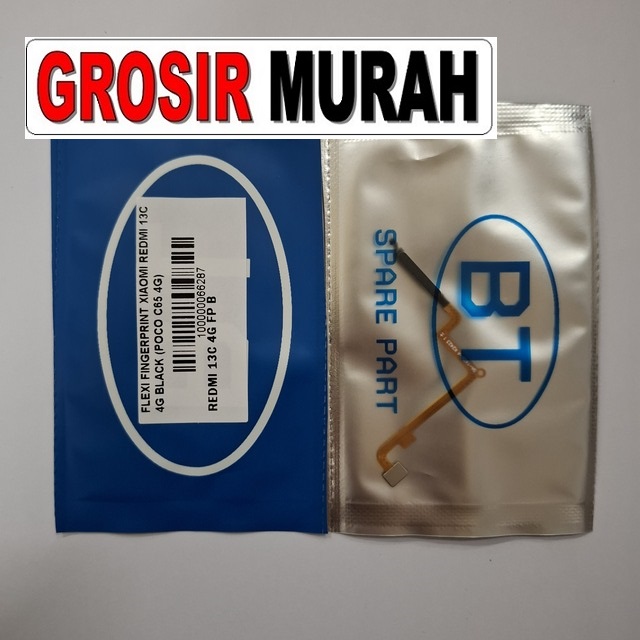 Flexi Fingerprint Xiaomi Redmi 13C 4G Kompatibel Poco C65 4G warna hitam Original