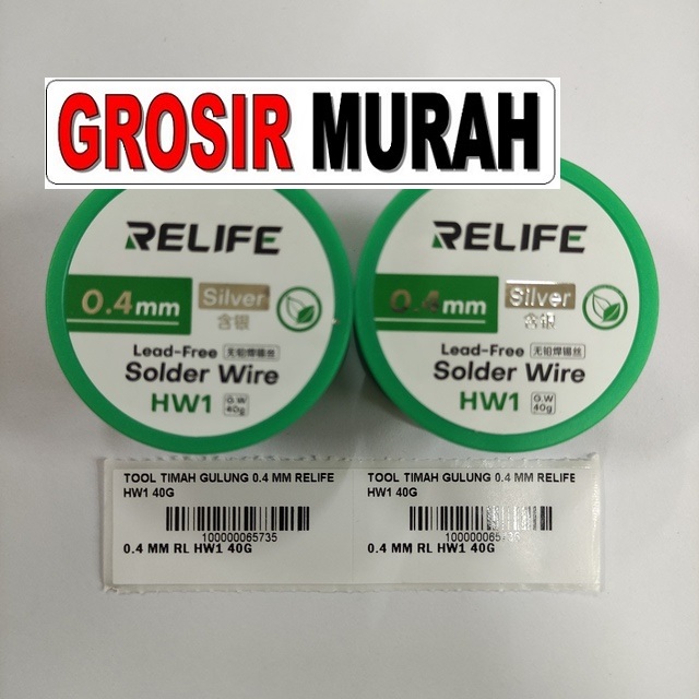 Jual Timah Gulung 0.4 Mm Relife Hw1 40G