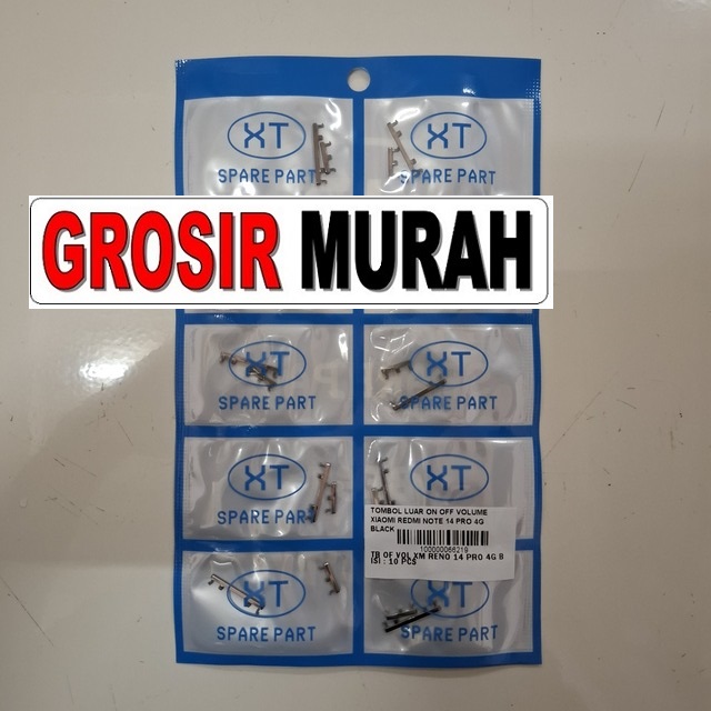 Tombol Luar On Off Volume Xiaomi Redmi Note 14 Pro 4G - Warna Black