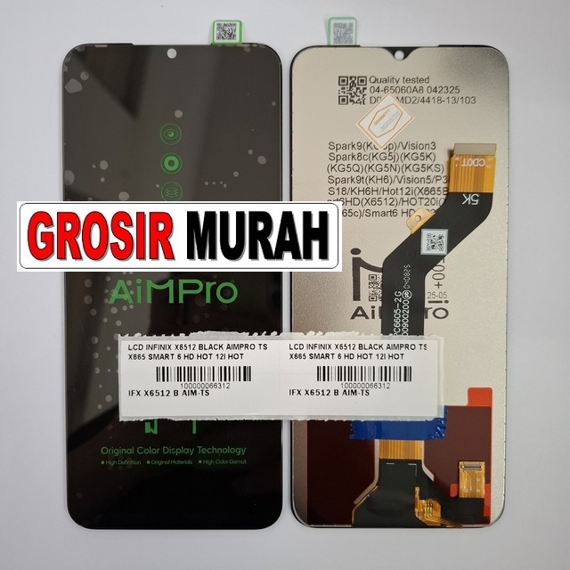 Lcd Infinix X6512 Aimpro Kompatibel X665 Smart 6 Hd Hot 12I Hot 20I Itel Vision 3 Tecno Spark 8C Spark 9 Spark 9T kualitas Original