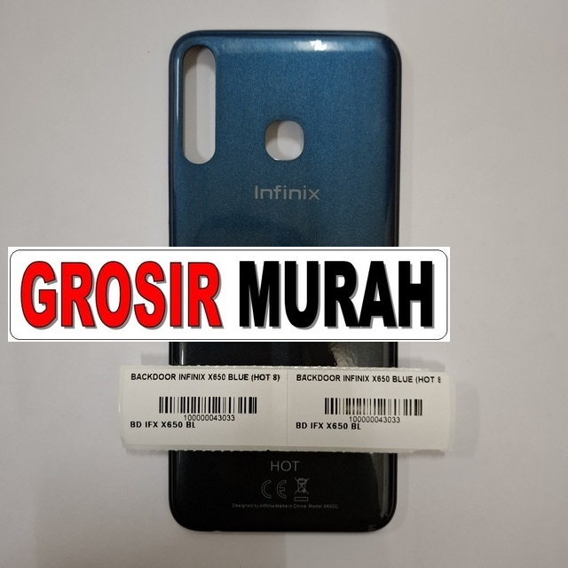 Backdoor Infinix X650 Biru Hot 8 – Elegan dan tahan benturan