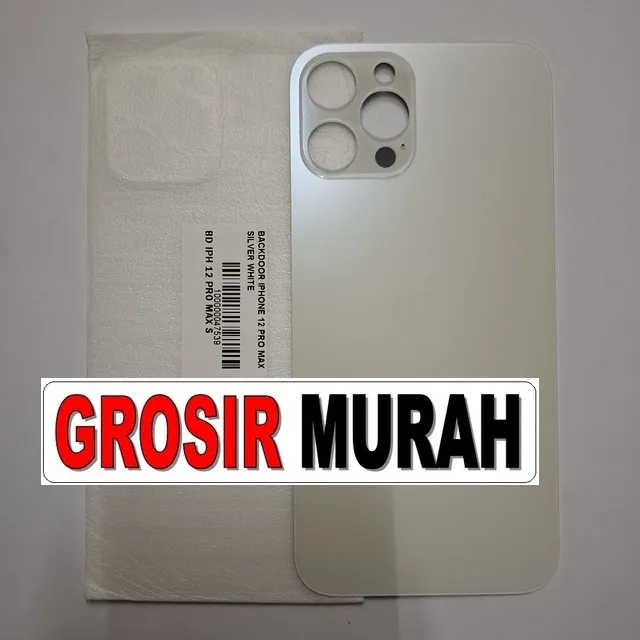 Backdoor iPhone 12 Pro Max Silver White OEM – Cerah dan elegan