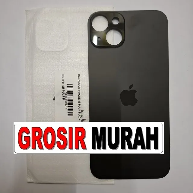 Backdoor iPhone 15 Plus Black OEM Presisi dan Tahan Lama