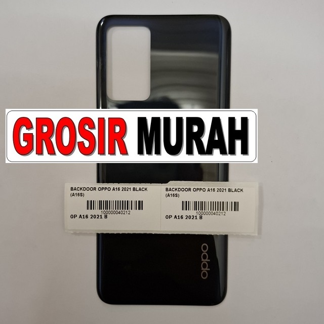 Backdoor Oppo A16 2021 (A16S) – Penutup Belakang OEM Hitam