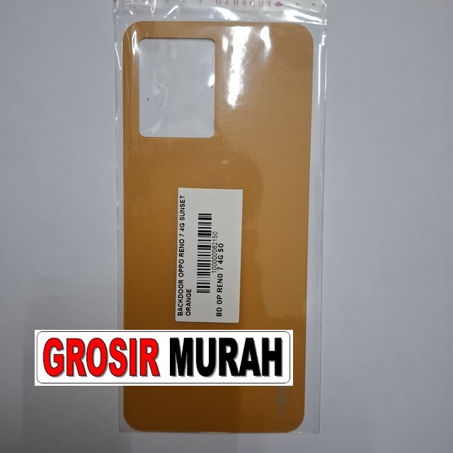 Backdoor Oppo Reno 7 4G Sunset Orange Kulit Premium