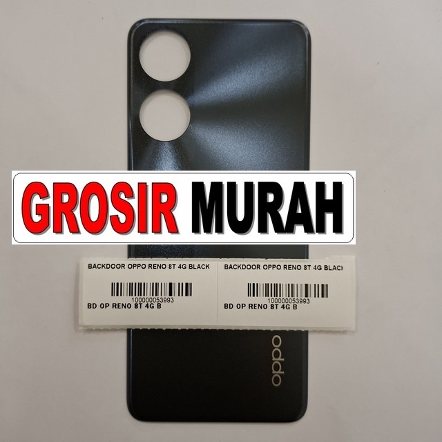 Backdoor Oppo Reno 8T 4G OEM Hitam – Tutup belakang presisi dan tahan benturan