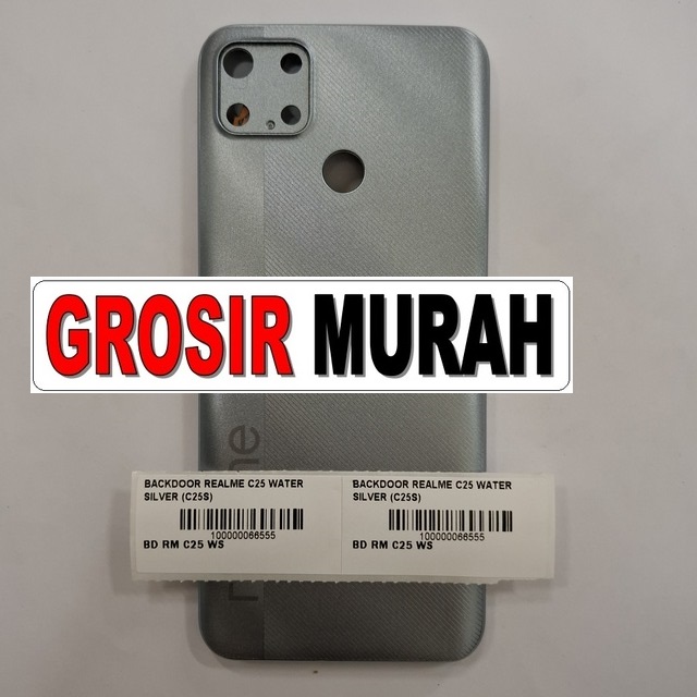 Backdoor Realme C25 OEM Water Silver – Kompatibel C25S, cover belakang stylish dan tahan lama