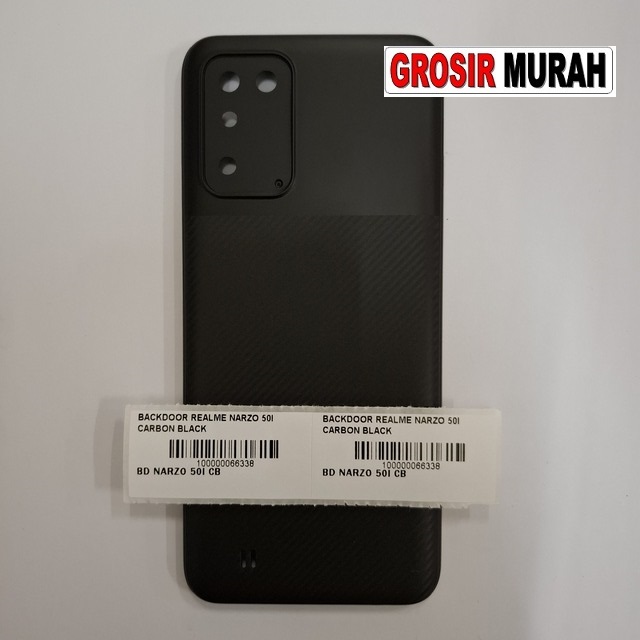 Backdoor Realme Narzo 50i warna Carbon Black