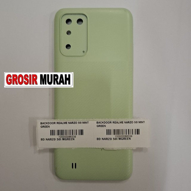 Backdoor Realme Narzo 50i warna Mint Green