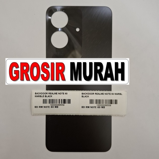 Backdoor Realme Note 60 OEM Marble Black – Tutup belakang presisi dan tahan gores