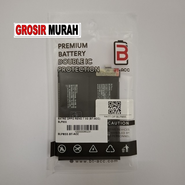Baterai Oppo Reno 7 5G BLP855 merek BT-ACC