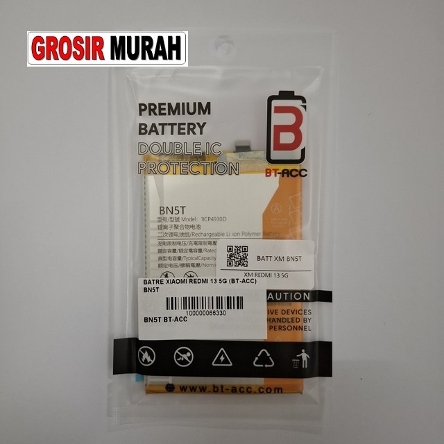 Baterai Xiaomi Redmi 13 5G BT-ACC BN5T berkualitas tinggi dan tahan lama