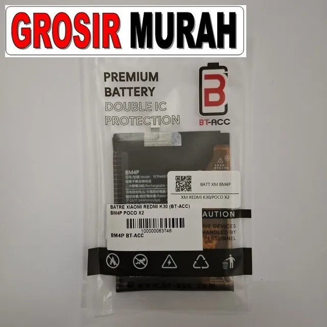Baterai Xiaomi Redmi K30 BM4P BT-ACC kompatibel dengan Poco X2 tahan lama
