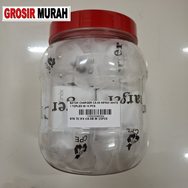 Batok Charger Ca-08 Infinix White 1 Toples Isi 15 Pcs
