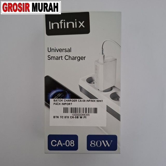 Batok Charger Ca-08 Infinix White Pack Import