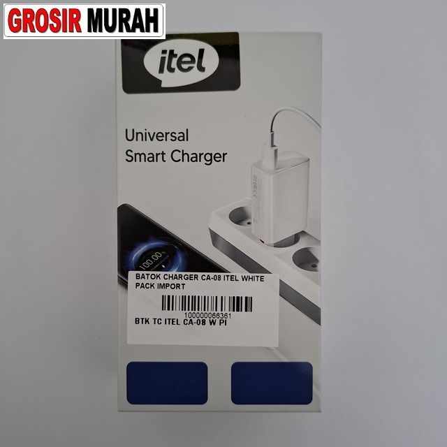 Batok Charger Ca-08 Itel White Pack Import