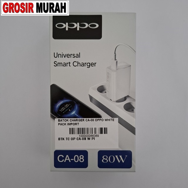 Batok Charger Ca-08 Oppo White Pack Import