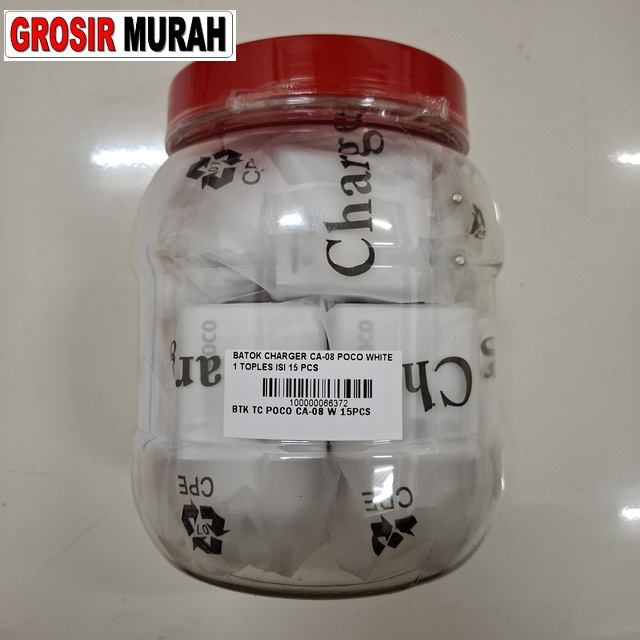 Batok Charger Ca-08 Poco White 1 Toples Isi 15 Pcs