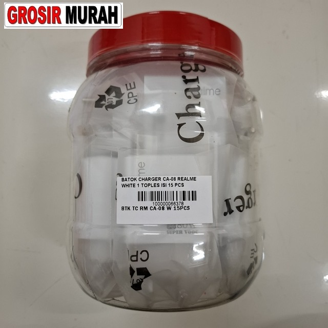 Batok Charger Ca-08 Realme White 1 Toples Isi 15 Pcs