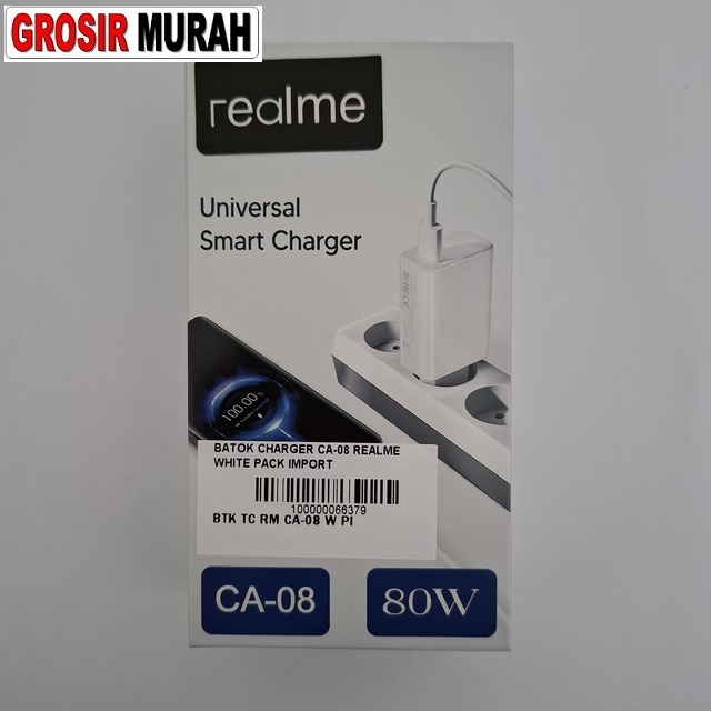 Batok Charger Ca-08 Realme White Pack Import