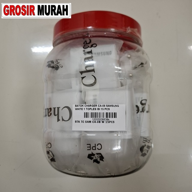 Batok Charger Ca-08 Samsung White 1 Toples Isi 15 Pcs