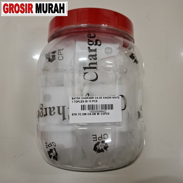 Batok Charger CA-08 Warna Putih XiaomiKemasan Toples 15 pc
