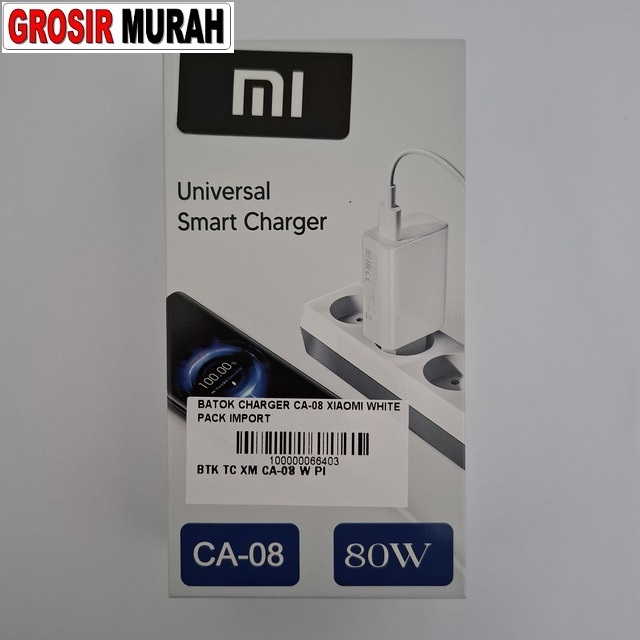 Batok Charger Ca-08 Xiaomi White Pack Import