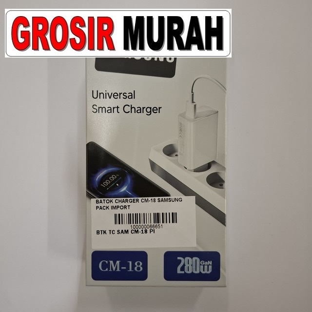 Batok Charger CM-18 Samsung Packing Import – Charger cadangan praktis