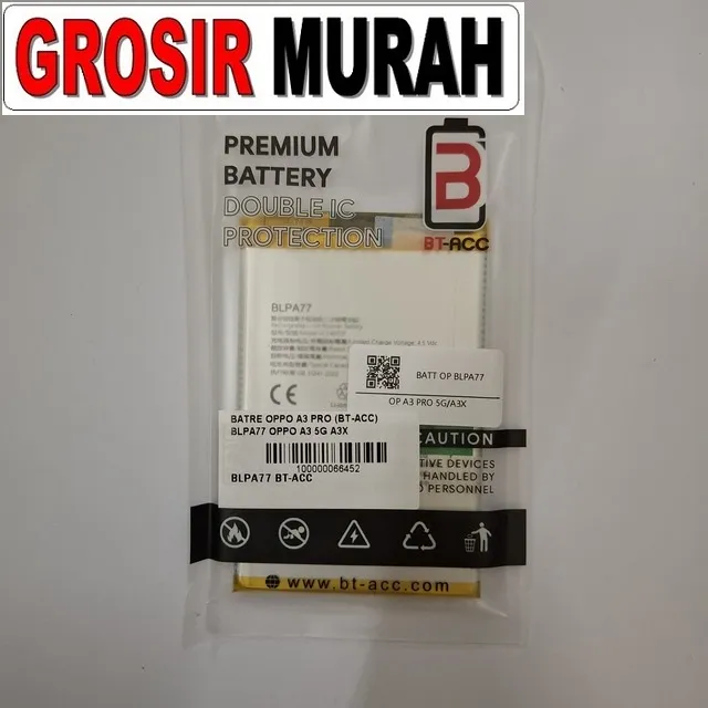 Baterai Oppo A3 Pro Blpa77 Bt-acc kompatibel Oppo A3 5G A3X