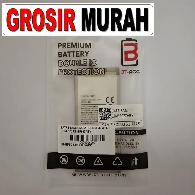Baterai Samsung Z Fold 3 5G Atas Bt-Acc EB-BF927ABY Original OEM