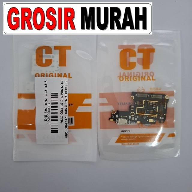 Flexi Charger Vivo V15 Pro Ori lengkap SIM tray dan mic, kompatibel S1 Pro Cina