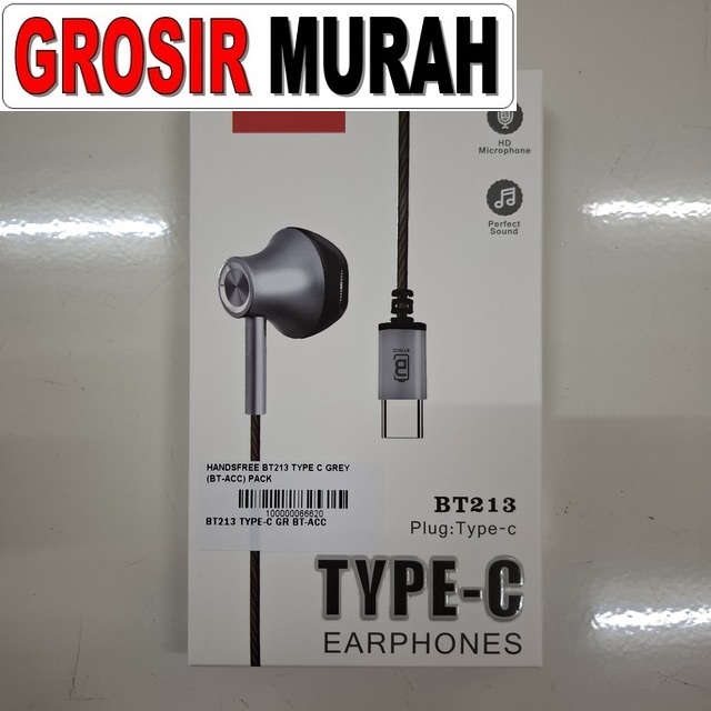 Handsfree Bt213 Type c Bt-acc – Suara Jernih dan Nyaman Dipakai