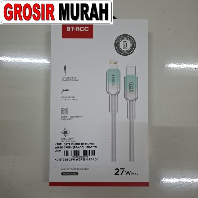 Kabel Data iPhone BT035 27W BT-Acc USB-C to Lightning – Fast Charging PD & Desain Stylish