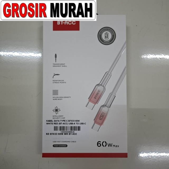 Kabel Data Type-C BT033 60W BT-Acc – USB-A to USB-C