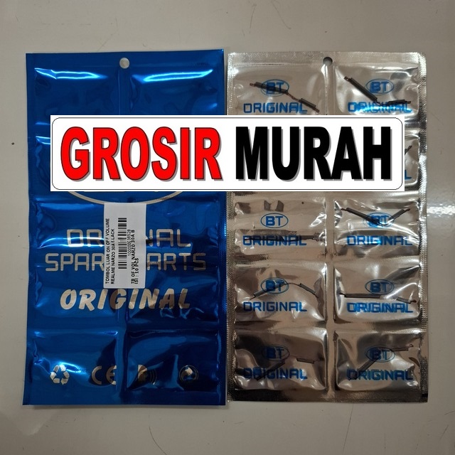 Tombol Luar On Off Volume Realme Narzo 30A Warna Biru Original