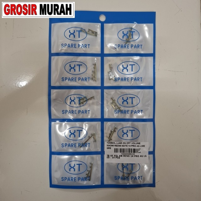 Tombol Luar On Off Volume Xiaomi Redmi Note 14 Pro 4G warna Lime green