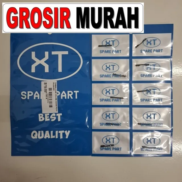 Tombol Luar Volume Xiaomi Poco C65 Warna Hitam Black Presisi OEM