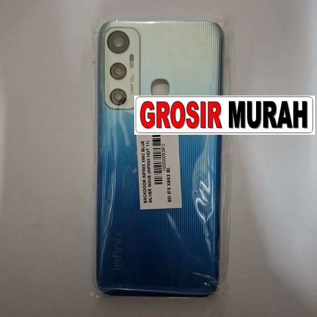 Backdoor Infinix Hot 11 X662 Biru Silver Wave