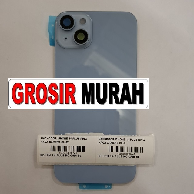 Backdoor iPhone 14 Plus Ring Kaca camera Blue