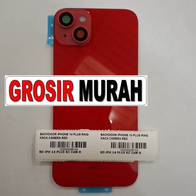 Backdoor iPhone 14 Plus Ring kaca camera Red