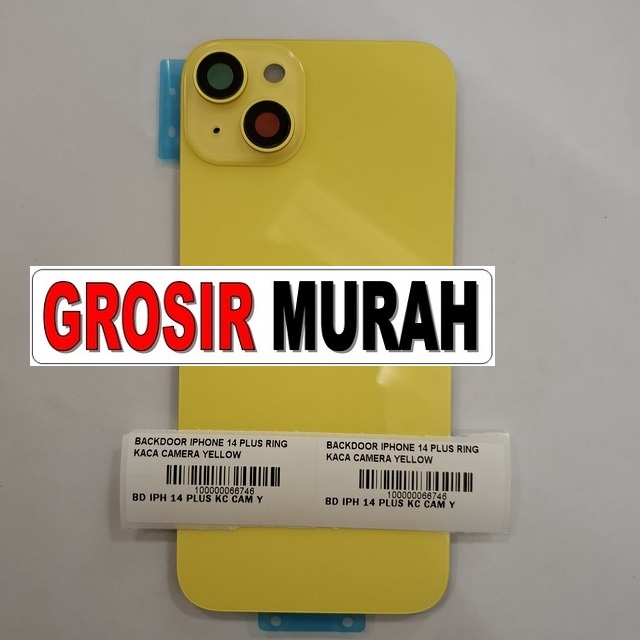 Backdoor iPhone 14 Plus Ring Kaca camera Yellow