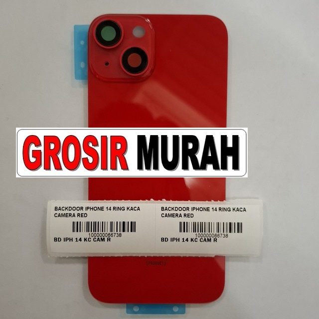 Backdoor iPhone 14 Ring kaca kamera Red