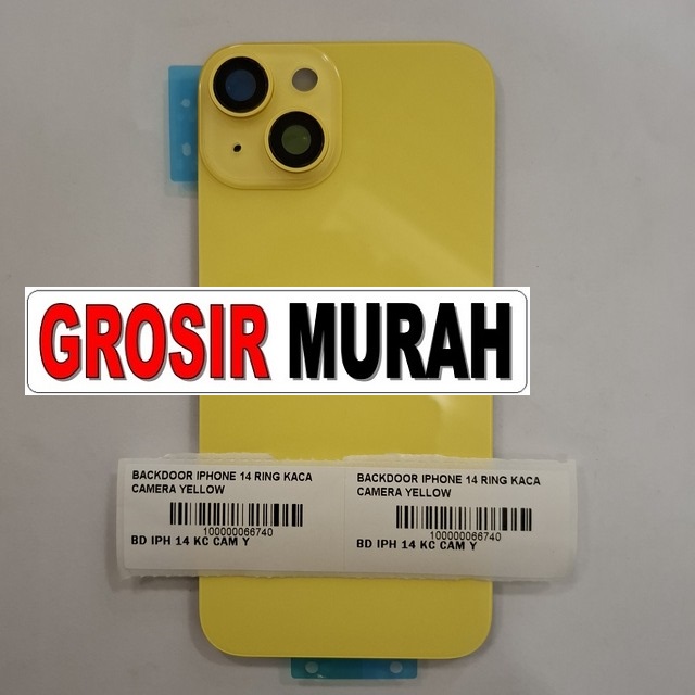 Backdoor iPhone 14 Ring kaca kamera Yellow