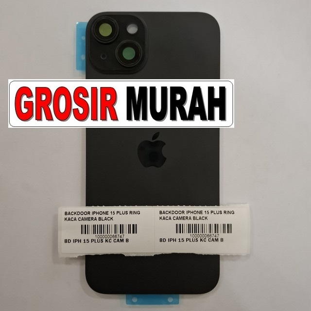 Backdoor iPhone 15 Plus Ring kaca kamera Black