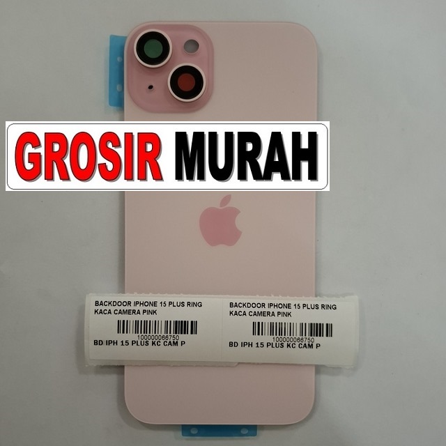 Backdoor iPhone 15 Plus Ring kaca kamera Pink