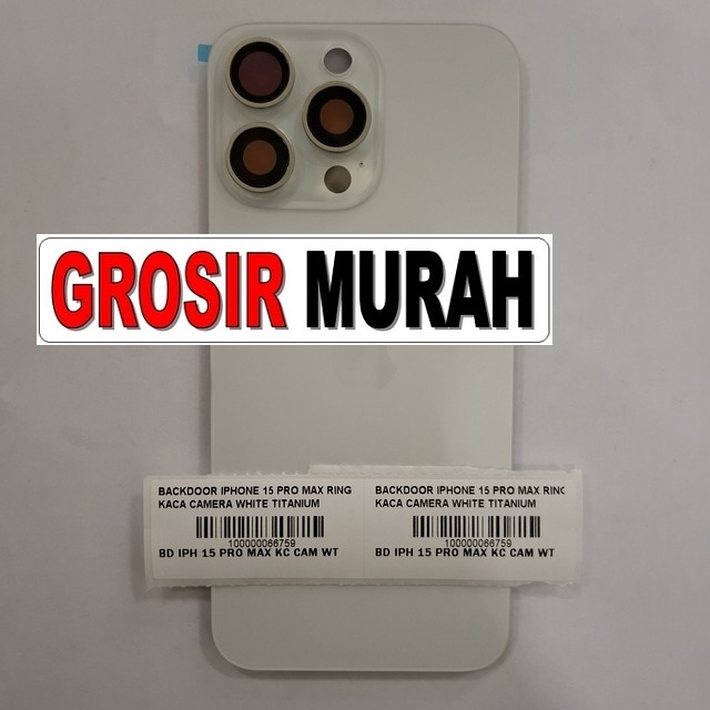 Backdoor iPhone 15 Pro Max White Titanium fullset