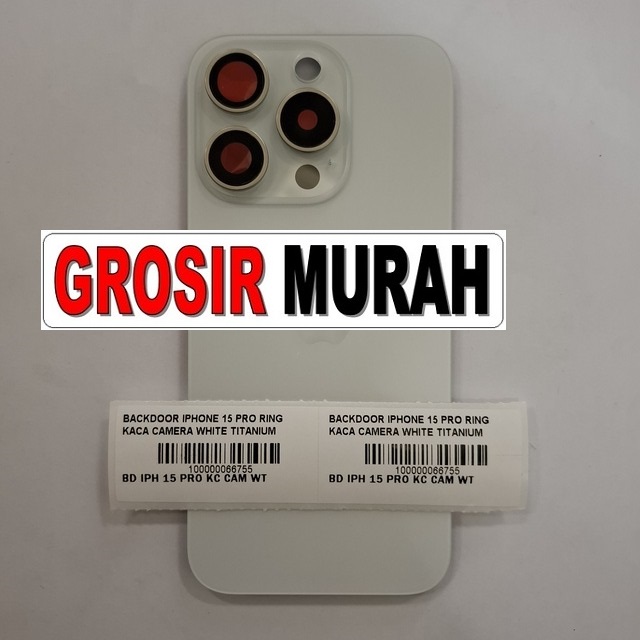 Backdoor iPhone 15 Pro White Titanium fullset
