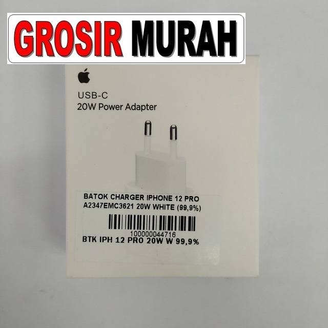 Batok Charger Iphone 12 Pro A2347emc3621 20w White (99,9%)