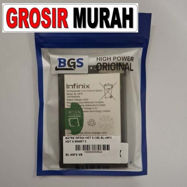 Batre Infinix Hot 8 (vb) Bl-49fx Hot 9 Smart 5